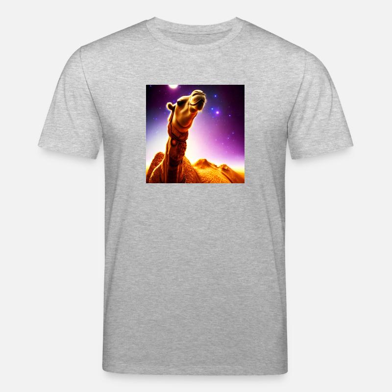 Dromedar Kamel - Wüstenschiff - Stanley/Stella Unisex Bio-T-Shirt CREATOR  - Grau meliert