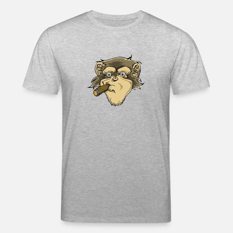 Schimpanse - Stanley/Stella Unisex Bio-T-Shirt CREATOR - Grau meliert