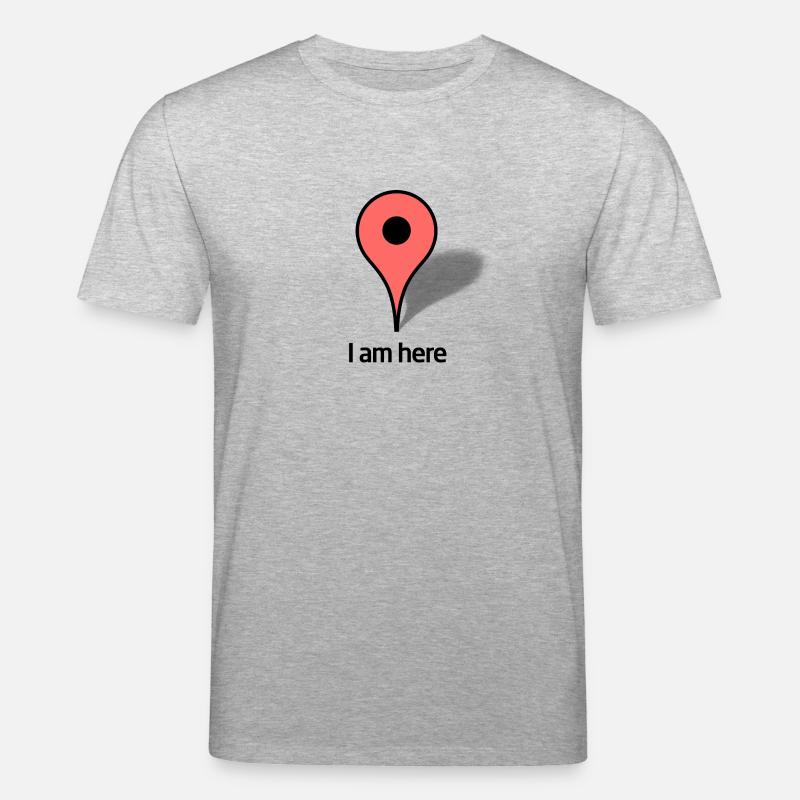 Google Map marker - T-shirt bio CREATOR Stanley/Stella Unisexe - gris chiné