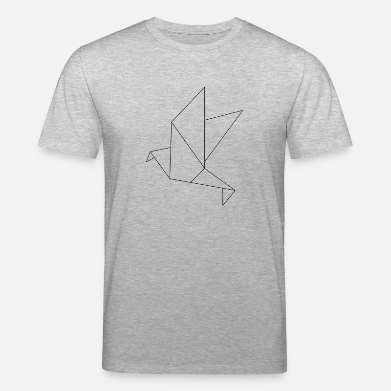 Origami Täubchen - Stanley/Stella Unisex Bio-T-Shirt CREATOR  - Grau meliert