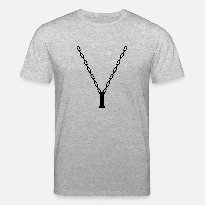 Buchstabenkette Initial I - Stanley/Stella Unisex Bio-T-Shirt CREATOR  - Grau meliert
