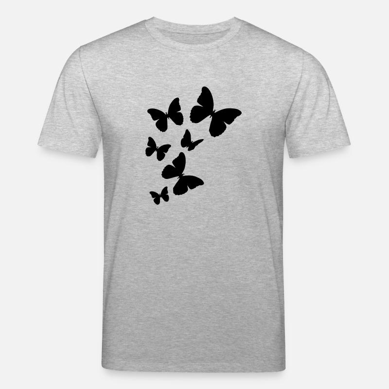 Schmetterlinge - Stanley/Stella Unisex Bio-T-Shirt CREATOR  - Grau meliert