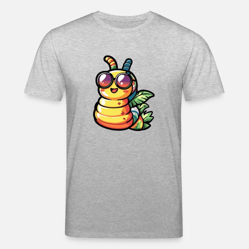 Wurm Comic Urlaub - Stanley/Stella Unisex Bio-T-Shirt CREATOR  - Grau meliert