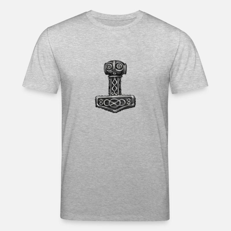 Thor Hammer Mjölnir Mjolnir - Stanley/Stella Unisex Bio-T-Shirt CREATOR  - Grau meliert
