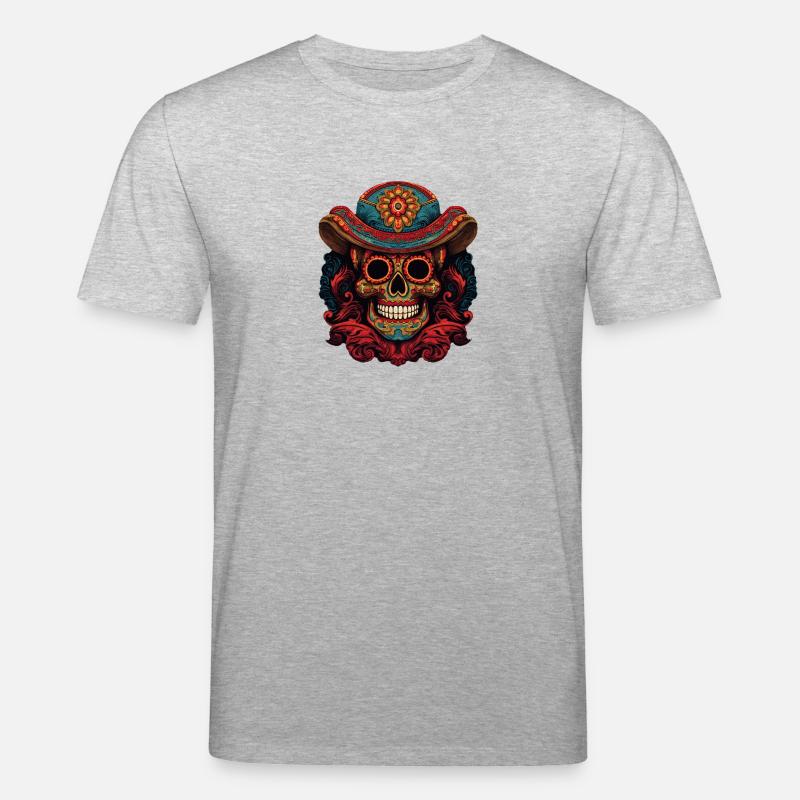 Crâne de Cinco de Mayo - T-shirt bio CREATOR Stanley/Stella Unisexe - gris chiné
