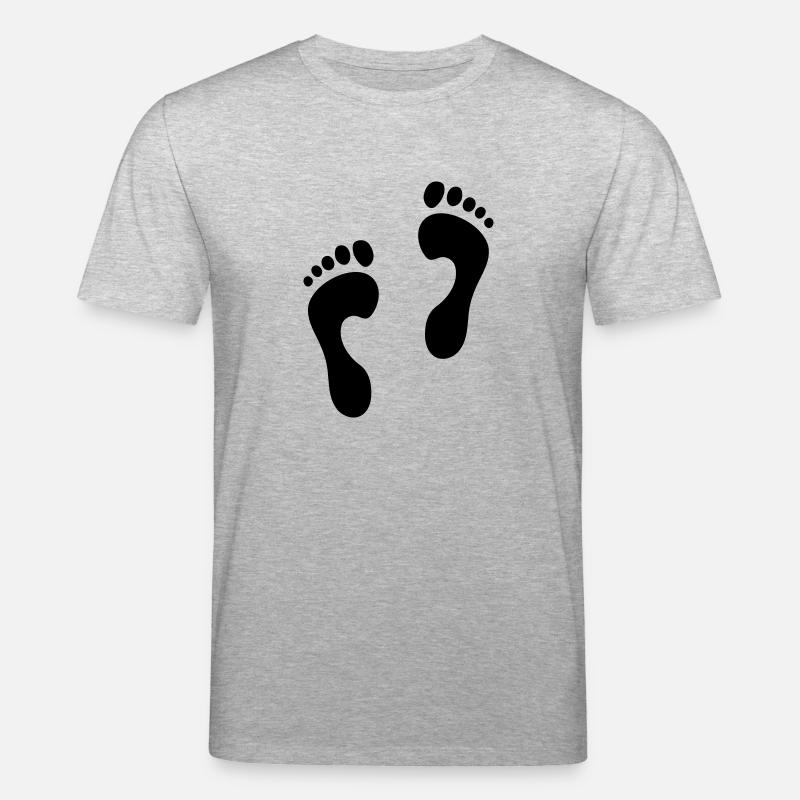 Fußabdrücke 2 - Stanley/Stella Unisex Bio-T-Shirt CREATOR  - Grau meliert