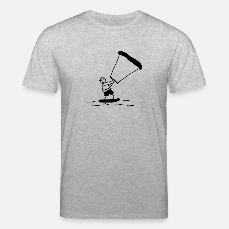 Kite Surfer - Stanley/Stella Unisex Bio-T-Shirt CREATOR  - Grau meliert