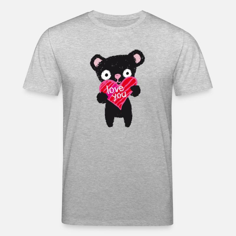 Love Bear - Stanley/Stella Unisex Bio-T-Shirt CREATOR  - Grau meliert