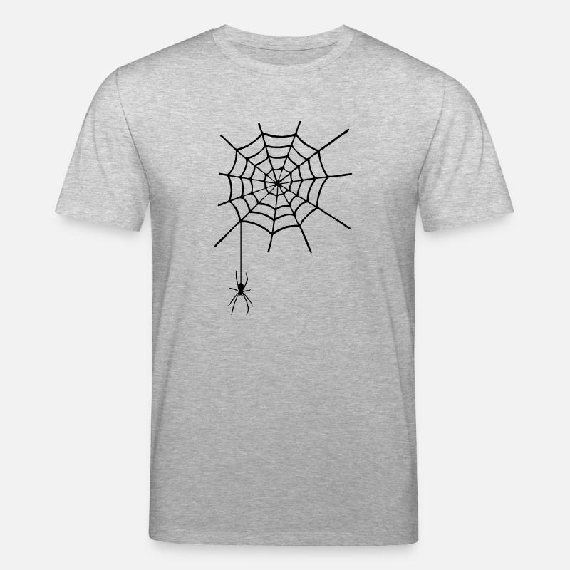 Toile d'araignée avec araignée - T-shirt bio CREATOR Stanley/Stella Unisexe - gris chiné