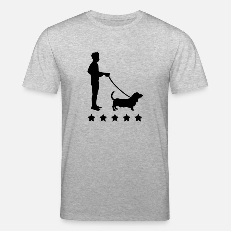 gassi_gehen_sterne_c1 - Stanley/Stella Unisex Bio-T-Shirt CREATOR  - Grau meliert