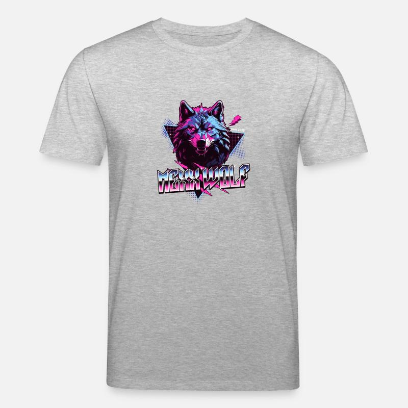 Mexx Wolf Retro Design - Stanley/Stella Unisex Bio-T-Shirt CREATOR  - Grau meliert