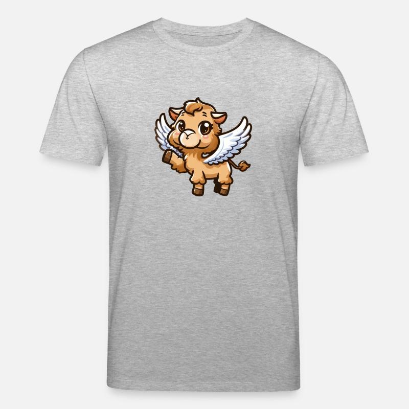 Engels-Kamel: Himmlischer Comic-Stil - Stanley/Stella Unisex Bio-T-Shirt CREATOR  - Grau meliert