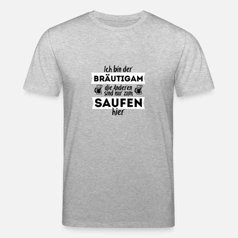 Ich bin der Bräutigam - Stanley/Stella Unisex Bio-T-Shirt CREATOR  - Grau meliert