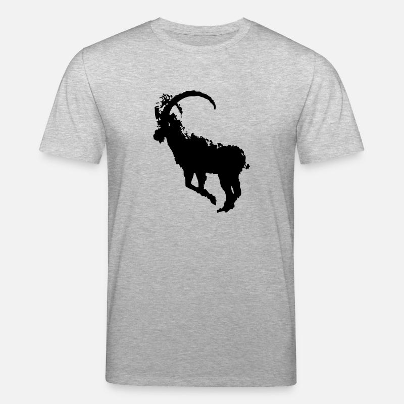 steinbock_sprung - Stanley/Stella Unisex Bio-T-Shirt CREATOR  - Grau meliert