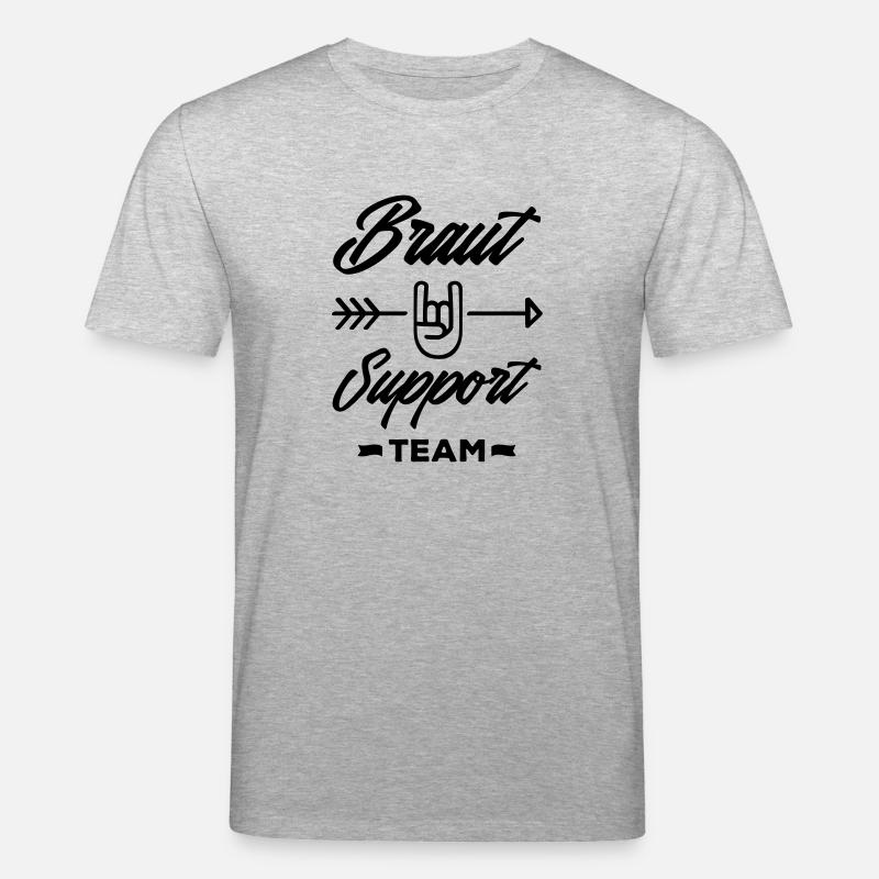 braut support team party - Stanley/Stella Unisex Bio-T-Shirt CREATOR  - Grau meliert