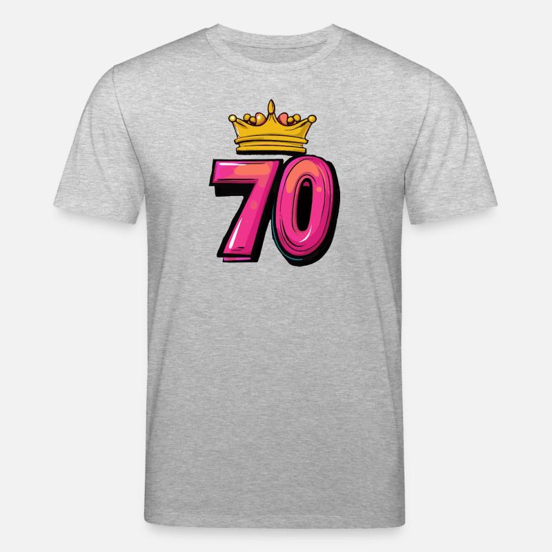 Couronne à 70 chiffres - T-shirt bio CREATOR Stanley/Stella Unisexe - gris chiné