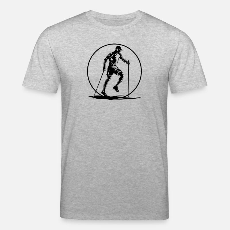 Silhouette de marche nordique - T-shirt bio CREATOR Stanley/Stella Unisexe - gris chiné