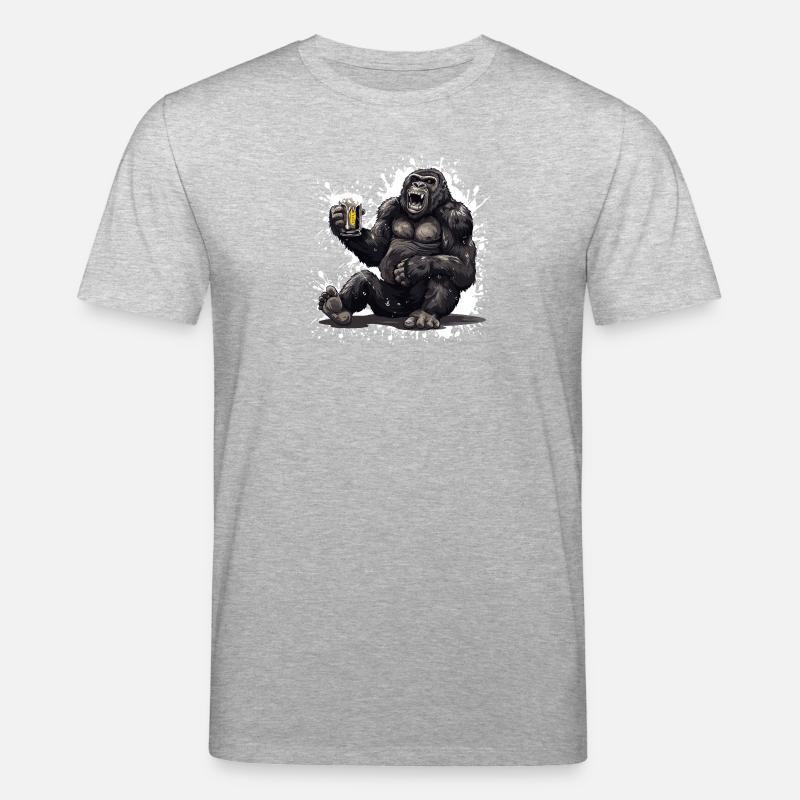 Gorilla Bier Lustig - Stanley/Stella Unisex Bio-T-Shirt CREATOR  - Grau meliert