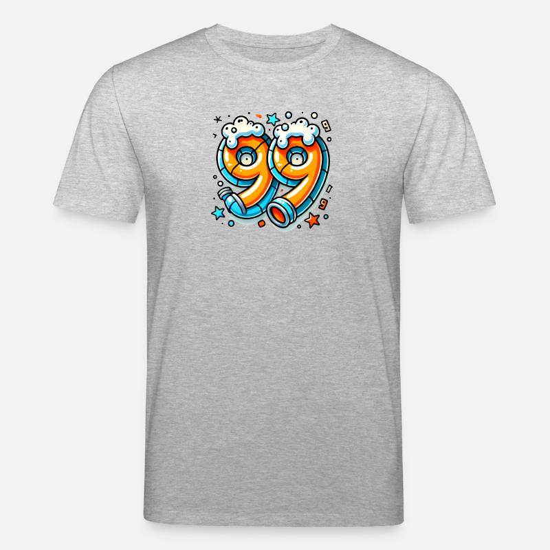99 Probleme Graffiti Bier Design - Stanley/Stella Unisex Bio-T-Shirt CREATOR  - Grau meliert