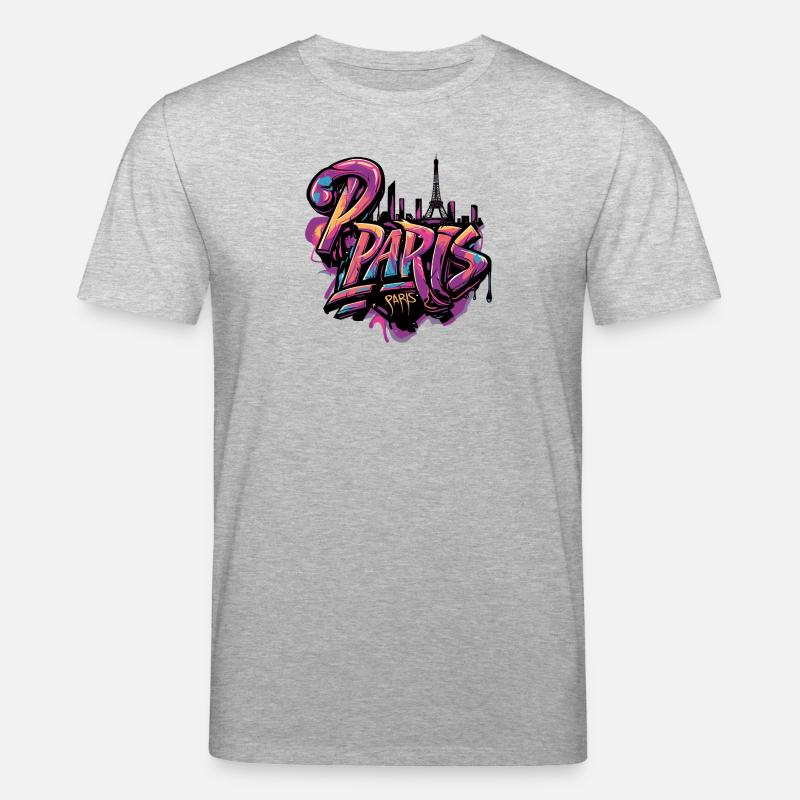 Paris Frankreich Eiffelturm - Stanley/Stella Unisex Bio-T-Shirt CREATOR  - Grau meliert