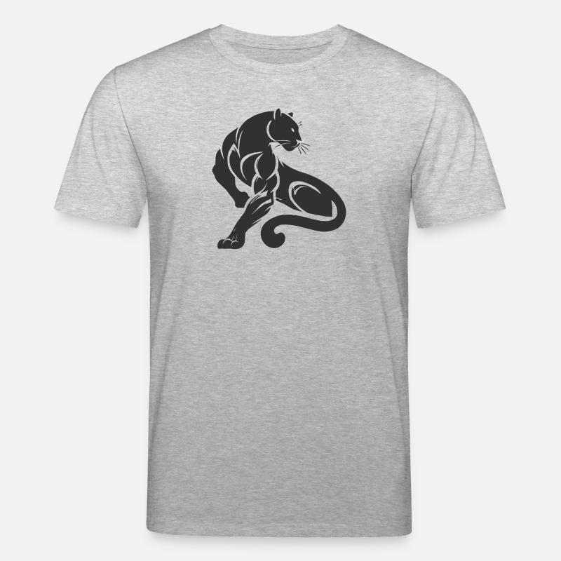 Panther Leopard - Stanley/Stella Unisex Bio-T-Shirt CREATOR  - Grau meliert