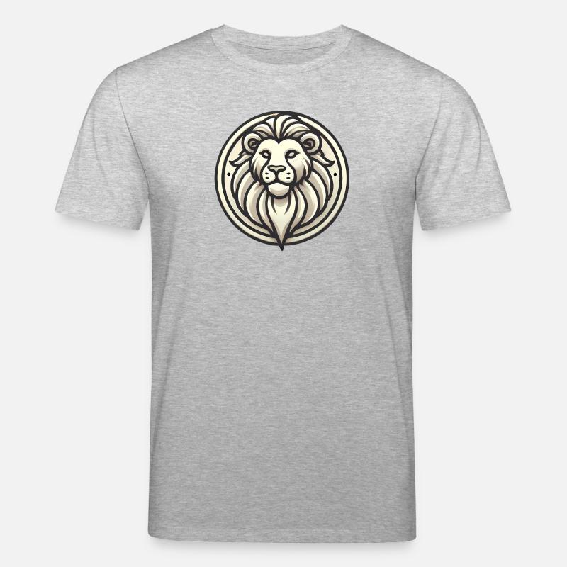 Conception d’insigne de lion stylisé - T-shirt bio CREATOR Stanley/Stella Unisexe - gris chiné