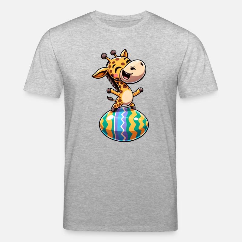 Easter Giraffe Dances, Dancer Egg - Stanley/Stella CREATOR Unisex Organic T-Shirt - heather grey
