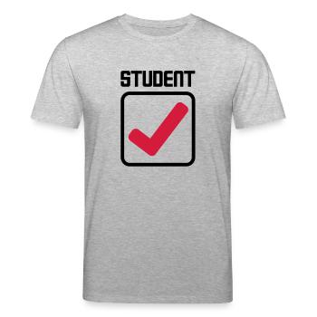 etudiant - T-shirt bio CREATOR Stanley/Stella Unisexe - gris chiné - Devant - Alina (178cm) & Michal (187cm)