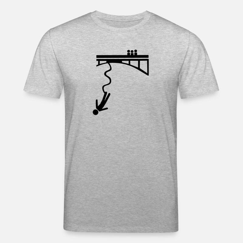 Bungee jumping - Stanley/Stella CREATOR Unisex Organic T-Shirt - heather grey