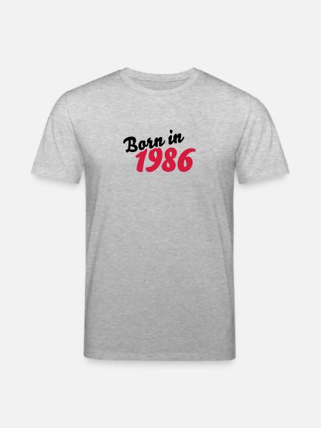 Born in 1986 - Stanley/Stella Unisex Bio-T-Shirt CREATOR - Grau meliert
