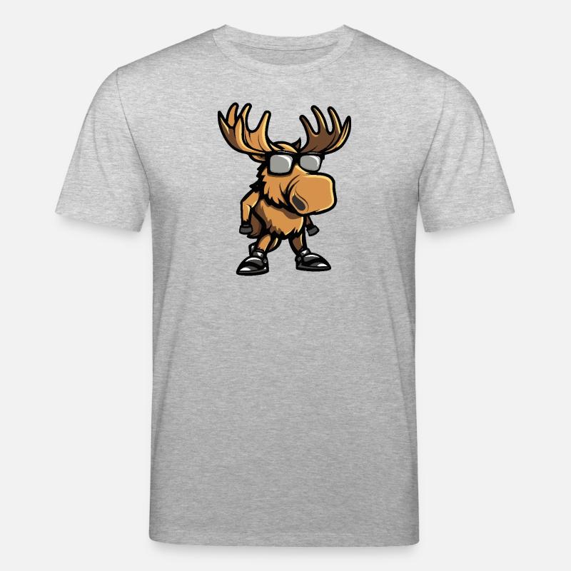 Elch Cool Comic - Stanley/Stella Unisex Bio-T-Shirt CREATOR  - Grau meliert