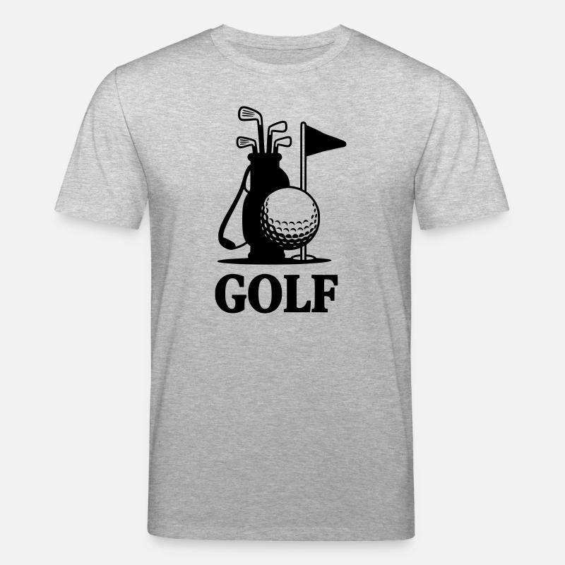 Golf Schriftzug mit Golf Equipment  - Stanley/Stella Unisex Bio-T-Shirt CREATOR  - Grau meliert