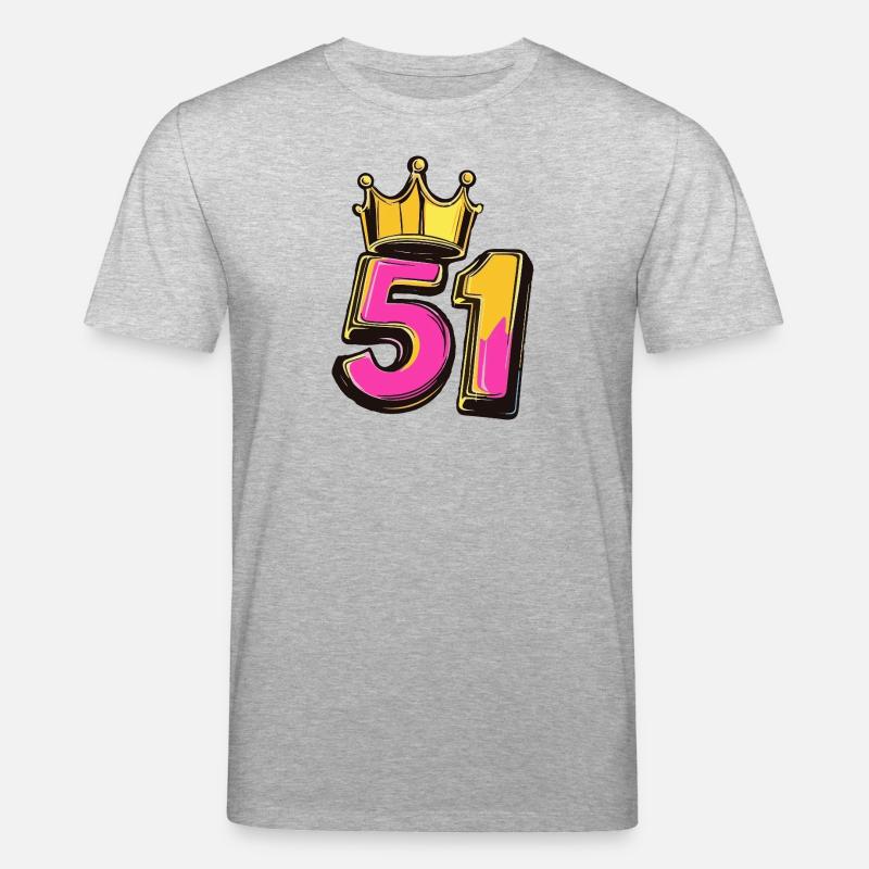 Couronne à 51 chiffres - T-shirt bio CREATOR Stanley/Stella Unisexe - gris chiné