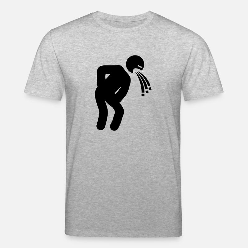drunk_man_puke_ca1 - Stanley/Stella Unisex Bio-T-Shirt CREATOR  - Grau meliert