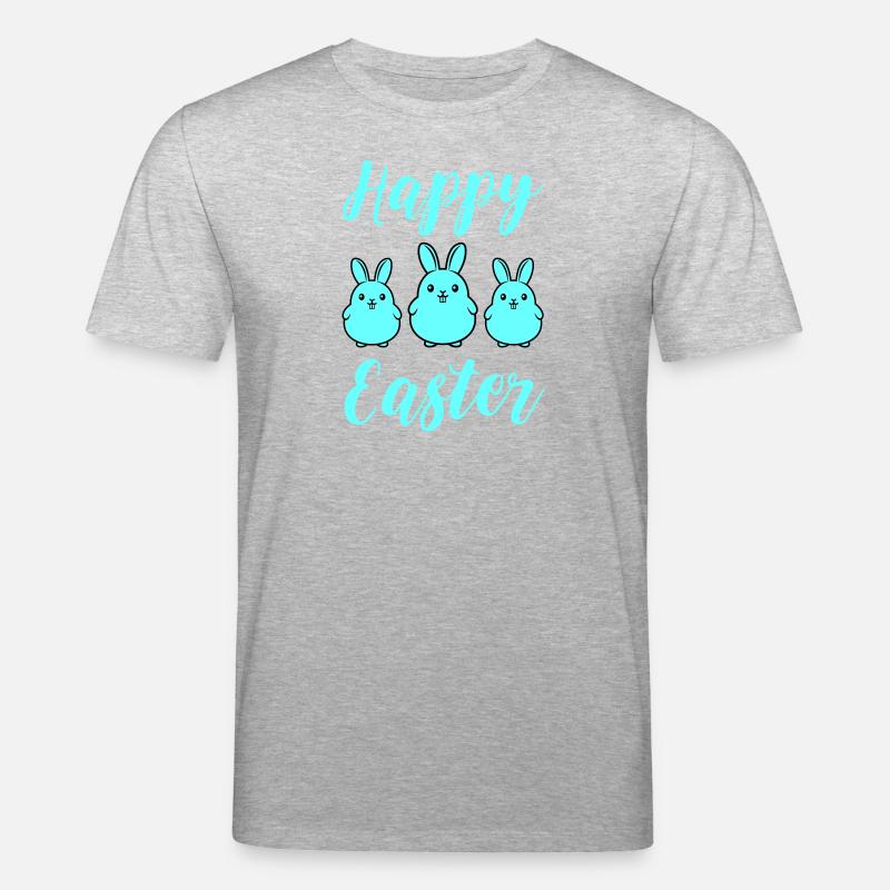 Joyeux lapins de Pâques - T-shirt bio CREATOR Stanley/Stella Unisexe - gris chiné
