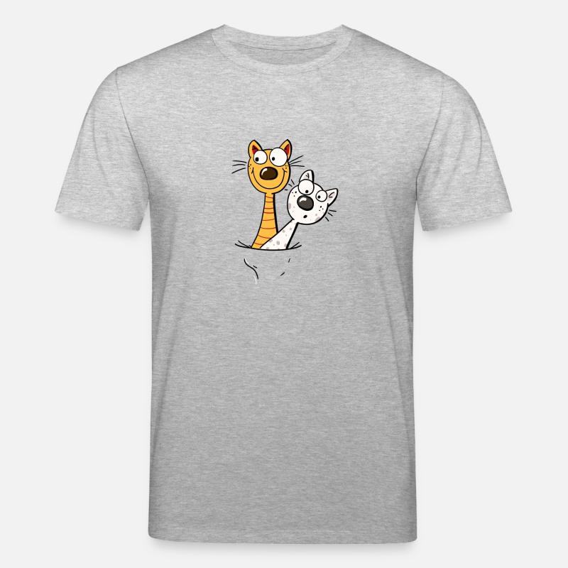 Due gatti divertenti Camicia - Cat - Kitten -Fun - Maglietta ecologica unisex CREATOR di Stanley/Stella - grigio melange