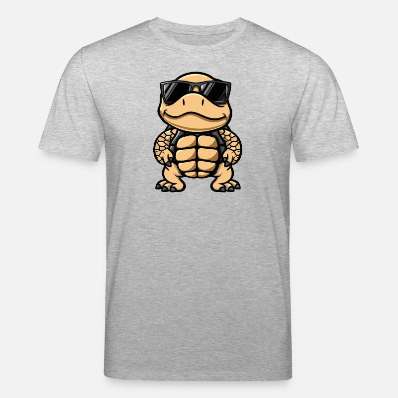 Schildkröte Cool Comic - Stanley/Stella Unisex Bio-T-Shirt CREATOR  - Grau meliert