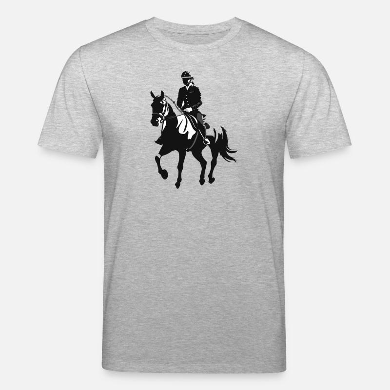 Cheval et cavalier - Design équestre - T-shirt bio CREATOR Stanley/Stella Unisexe - gris chiné