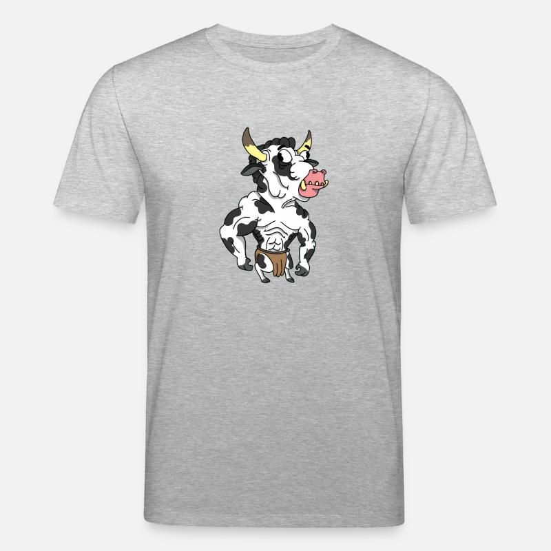 Kuh Stier - Stanley/Stella Unisex Bio-T-Shirt CREATOR  - Grau meliert