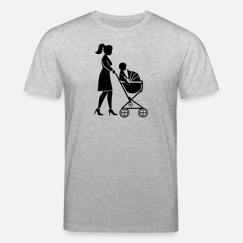 Maman poussette bébé - T-shirt bio CREATOR Stanley/Stella Unisexe - gris chiné