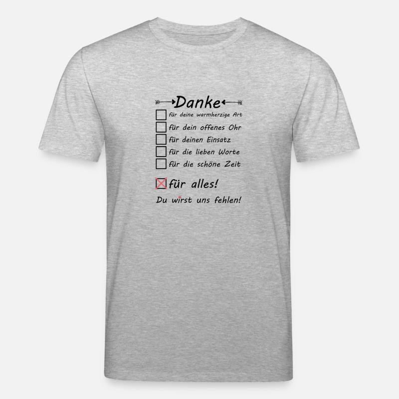 Mitarbeiter Abschiedsgeschenk Abschied - Stanley/Stella Unisex Bio-T-Shirt CREATOR  - Grau meliert