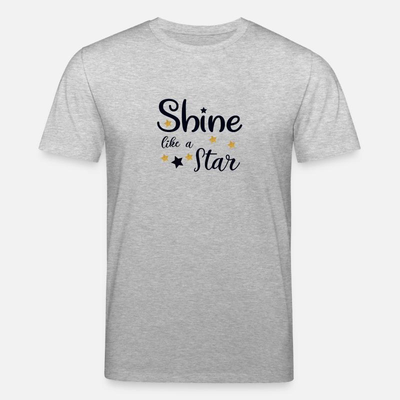 wie ein Stern - Stanley/Stella Unisex Bio-T-Shirt CREATOR  - Grau meliert