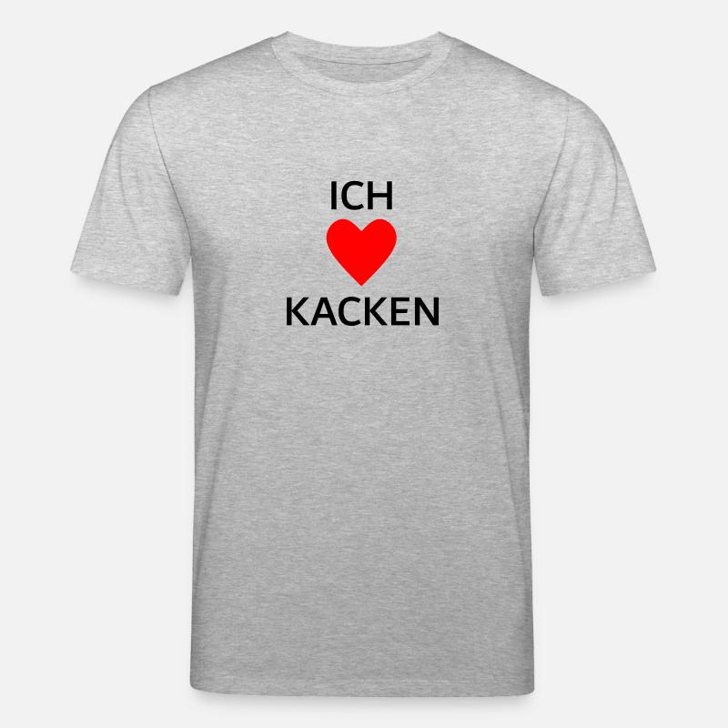 Ich liebe Kacken - Stanley/Stella Unisex Bio-T-Shirt CREATOR  - Grau meliert