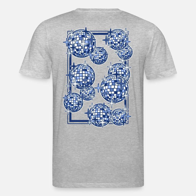 Des boules miroir bleues - T-shirt bio CREATOR Stanley/Stella Unisexe - gris chiné