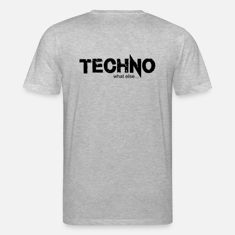 TECHNO what else.... Design 2 - Stanley/Stella Unisex Bio-T-Shirt CREATOR - Grau meliert