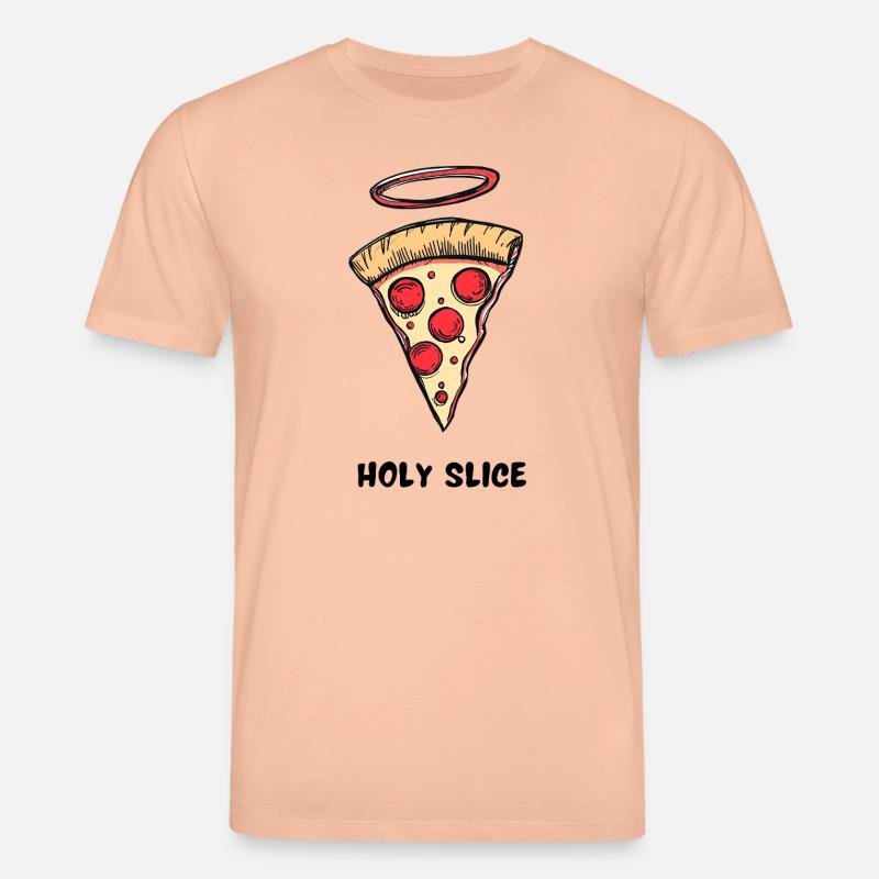 Holy Slice – Retro Comic Pizza - Stanley/Stella Unisex Bio-T-Shirt CREATOR  - Pfirsich