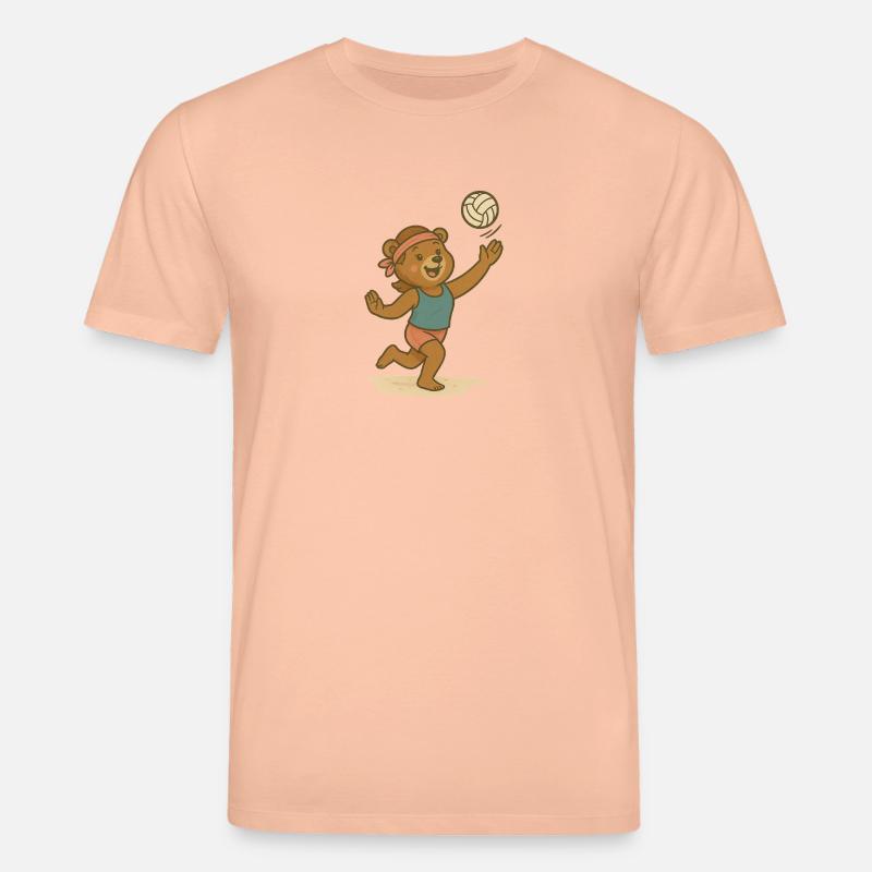 Volley-ball de plage - Ours - T-shirt bio CREATOR Stanley/Stella Unisexe - pêche