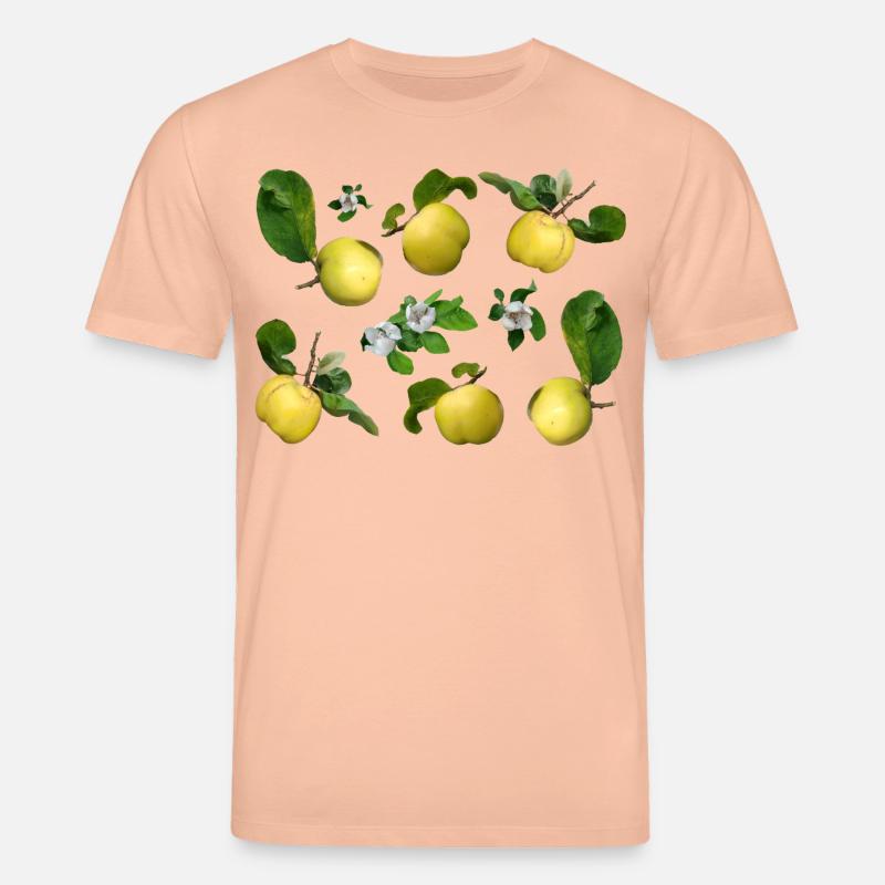Quitten mit Quittenblüten - Stanley/Stella Unisex Bio-T-Shirt CREATOR  - Pfirsich