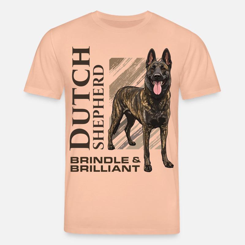 Dutch Shepherd – Dutchie - Stanley/Stella Unisex Bio-T-Shirt CREATOR  - Pfirsich