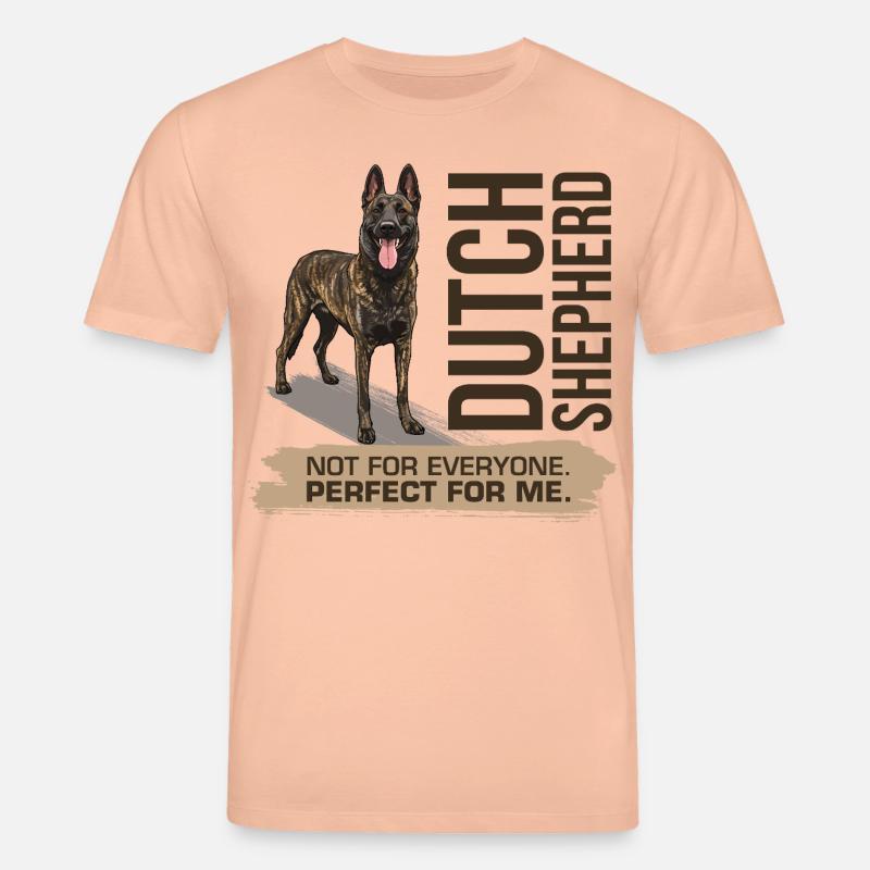 Dutch Shepherd – Dutchie - Stanley/Stella Unisex Bio-T-Shirt CREATOR  - Pfirsich